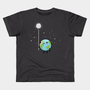 Earth and Moon Kids T-Shirt